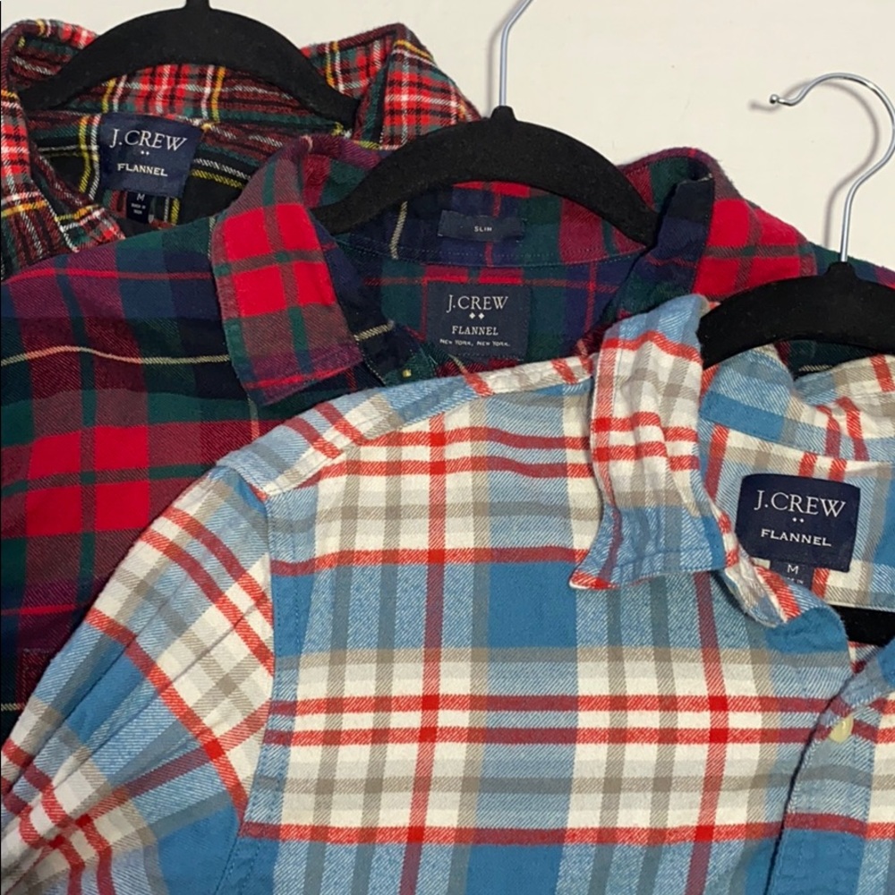 EUC Bundle of 3 J.Crew Flannels